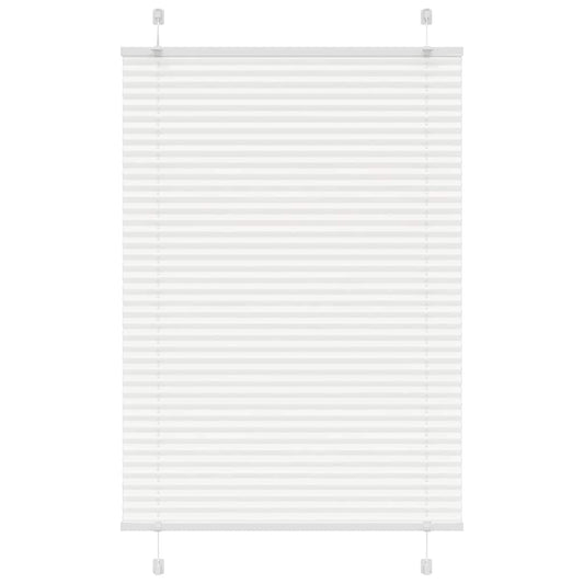Pleated Blind White 85x100 cm Fabric Width 84.4 cm Polyester