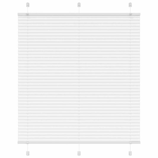 Pleated Blind White 115x100 cm Fabric Width 114.4 cm Polyester