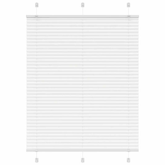 Pleated Blind White 105x150 cm Fabric Width 104.4 cm Polyester