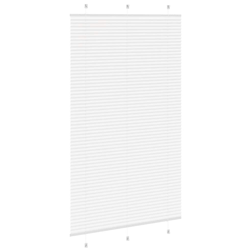 Pleated Blind White 115x200 cm Fabric Width 114.4 cm Polyester