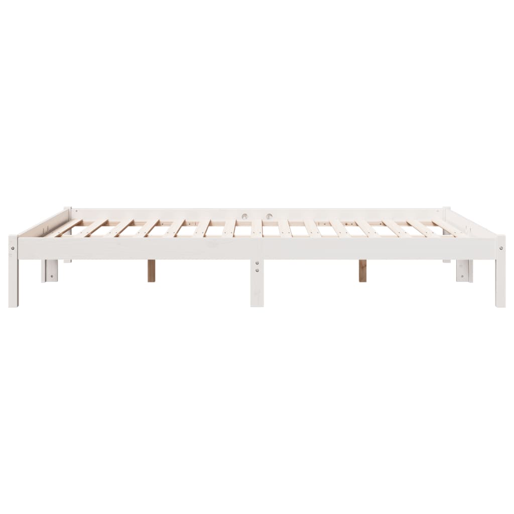 Extra Long Bed Frame without Mattress White 140x220 cm Solid Wood Pine