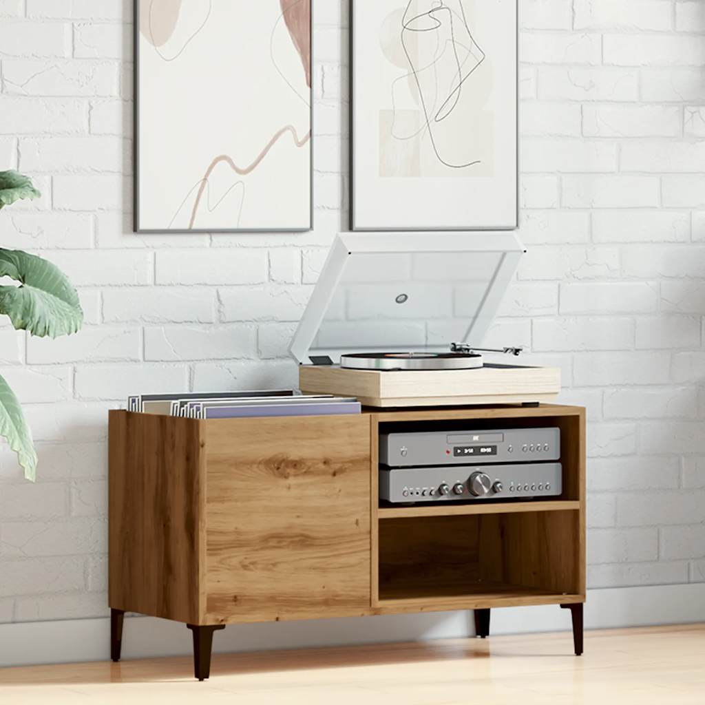Record Cabinet Artisan Oak 84.5x38x48 cm Engineered Wood