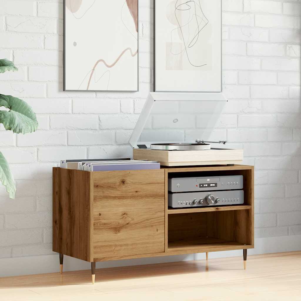 Record Cabinet Artisan Oak 84.5x38x48 cm Engineered Wood