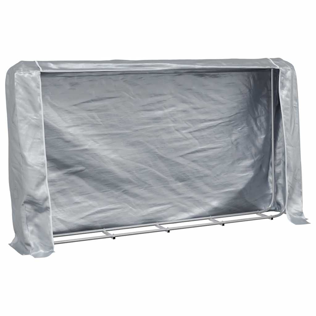 Firewood Rack with Rain Cover 250x25x150 cm Galvanised steel