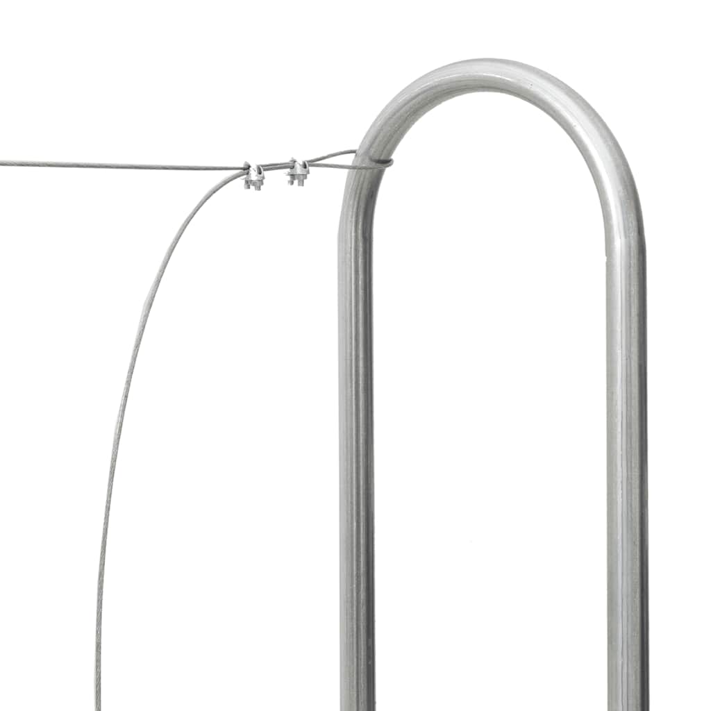 Firewood Rack with Rain Cover 250x25x150 cm Galvanised steel