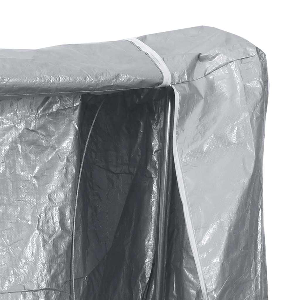 Firewood Rack with Rain Cover 250x25x150 cm Galvanised steel