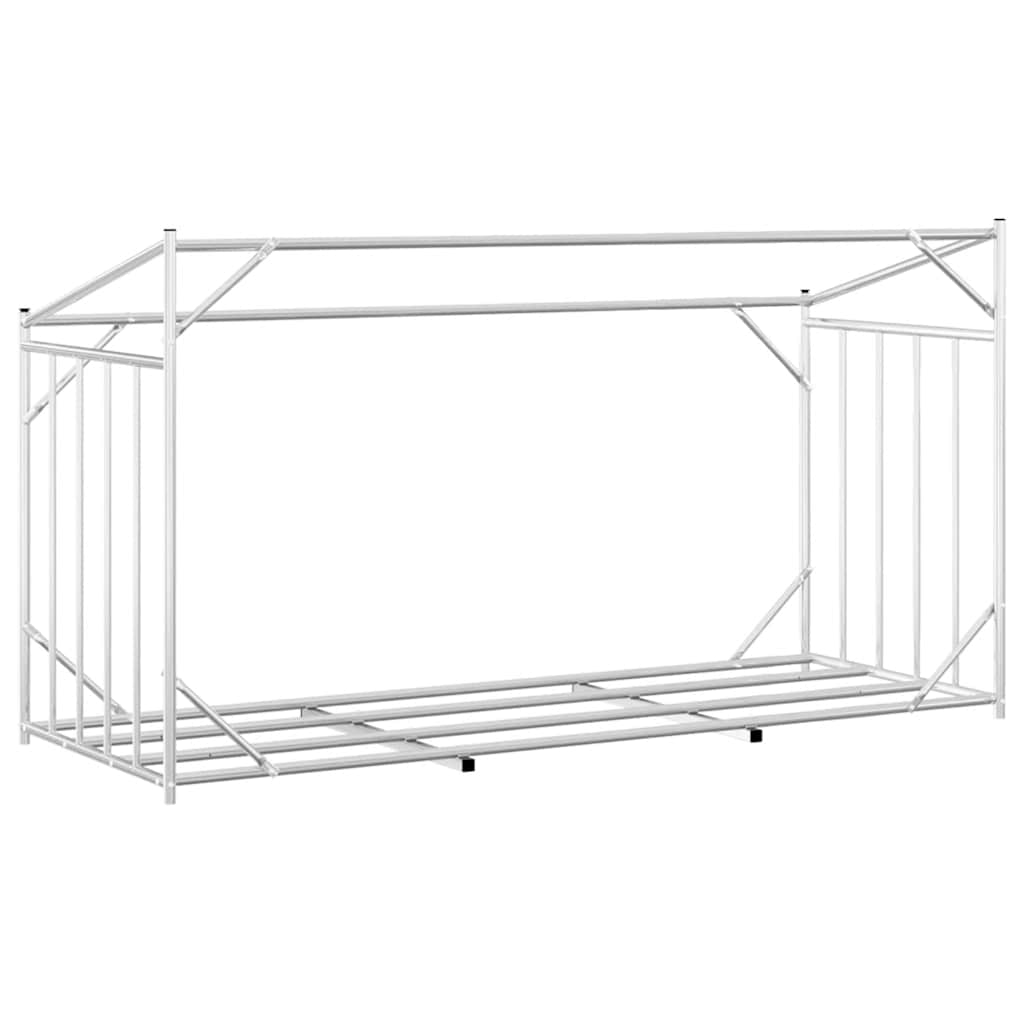 Firewood Rack with Rain Cover 200.5x80.5x110.5 cm Galvanised Steel