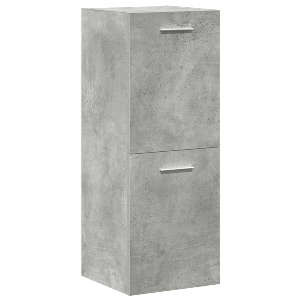 3 Piece Bathroom Furniture Set Concrete Grey Engineered Wood