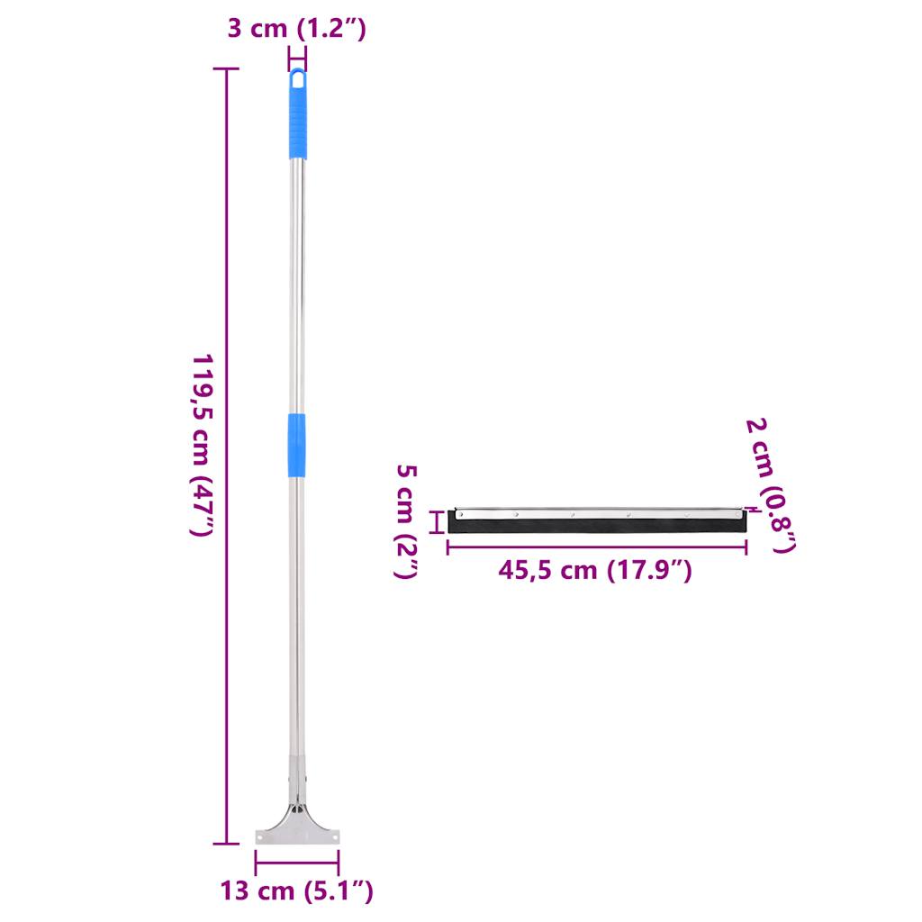 Floor Squeegees 5 pcs 45.5x119.5 cm Steel and Rubber