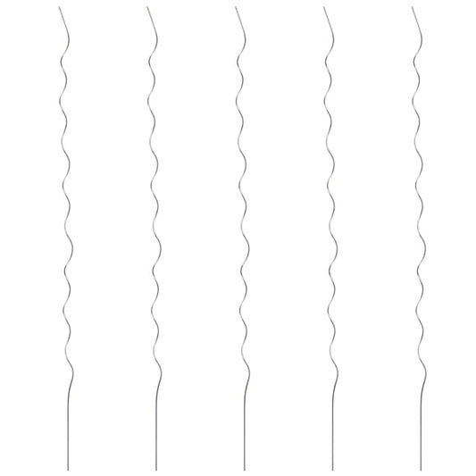 5 pcs Spiral Plant Supports 110 cm Galvanised Steel