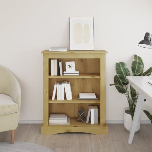 3-Tier Bookcase Mexican Pine Corona Range 80x29x100 cm