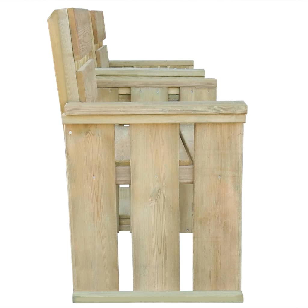2 Seater Garden Bench 150 cm Impregnated Pinewood