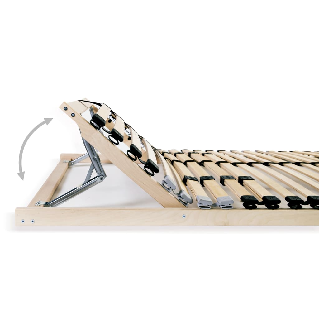Slatted Bed Base without Mattress with 28 Slats 7 Zones 70x200 cm