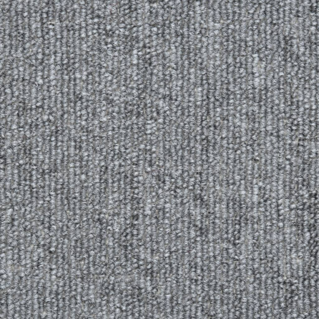 Carpet Stair Treads 15 pcs Light Grey 65x24x4 cm