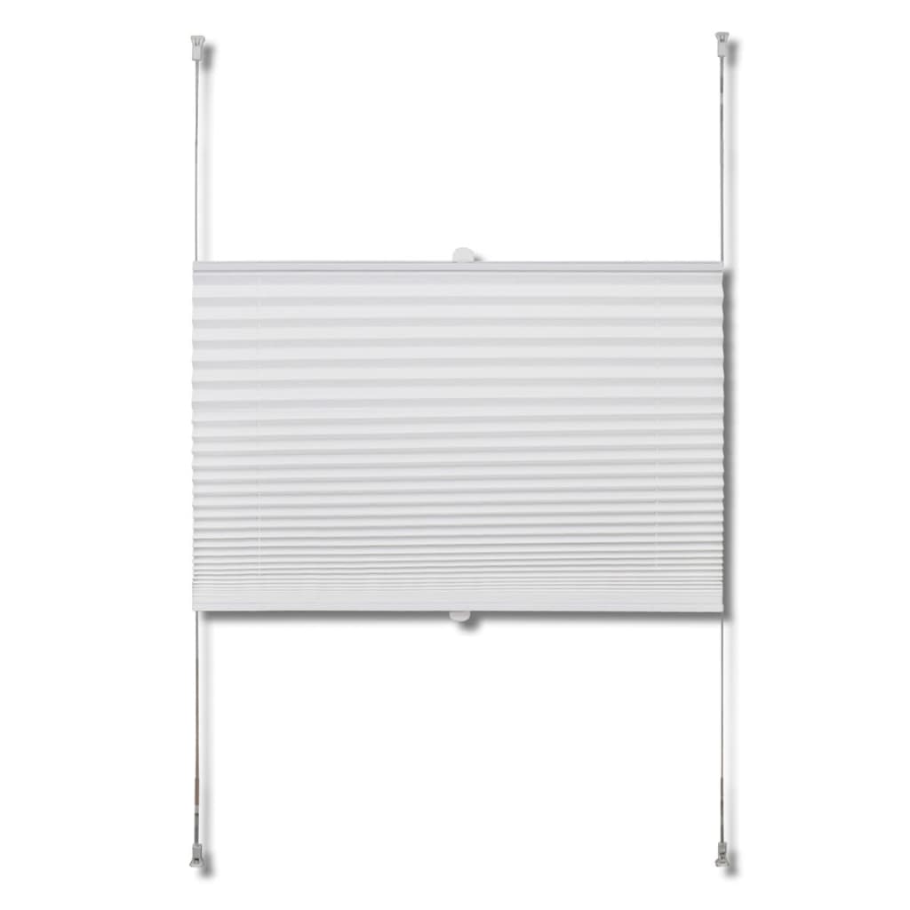 Plisse Blind 60x125cm White Pleated Blind