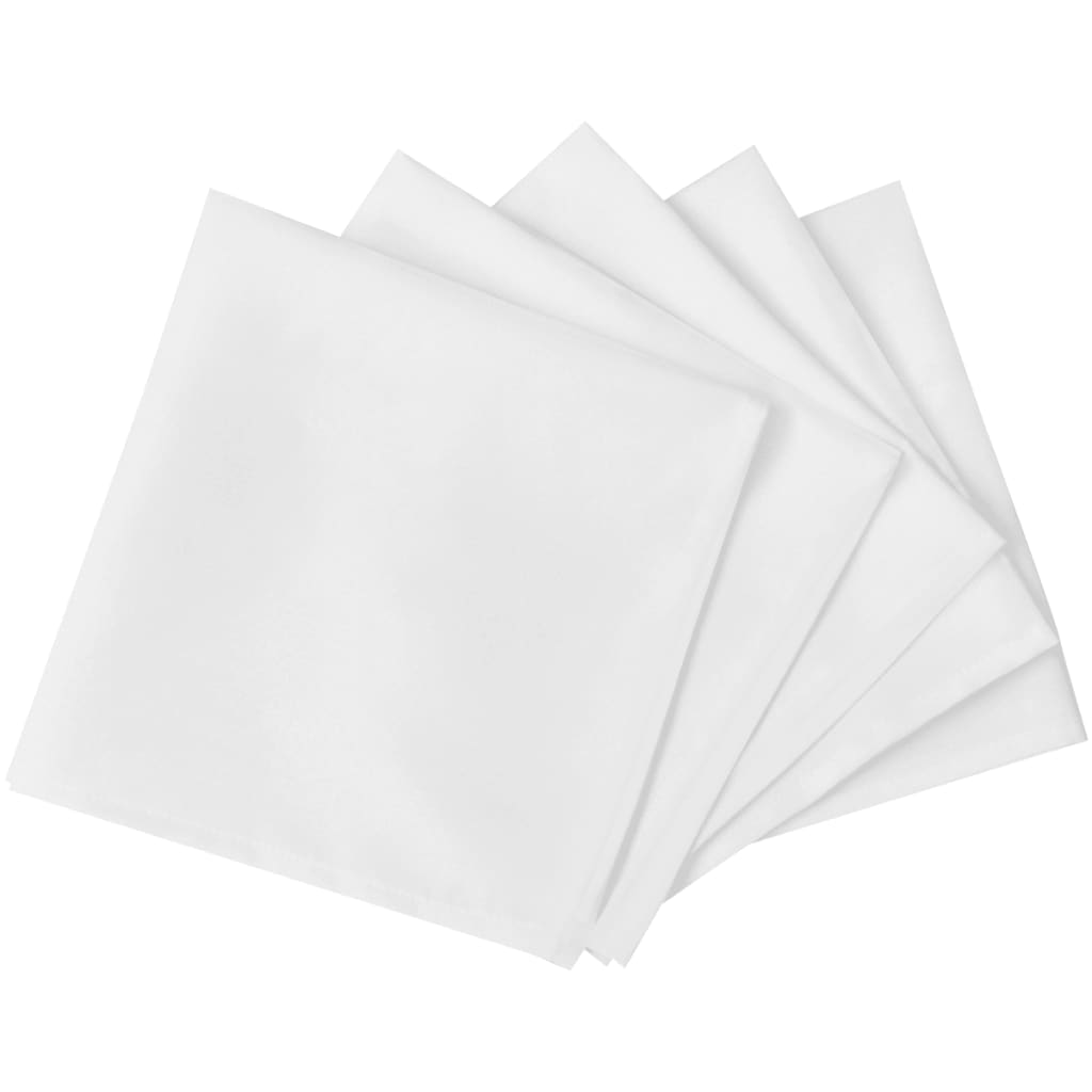 100 Dinner Napkins White 50 x 50 cm