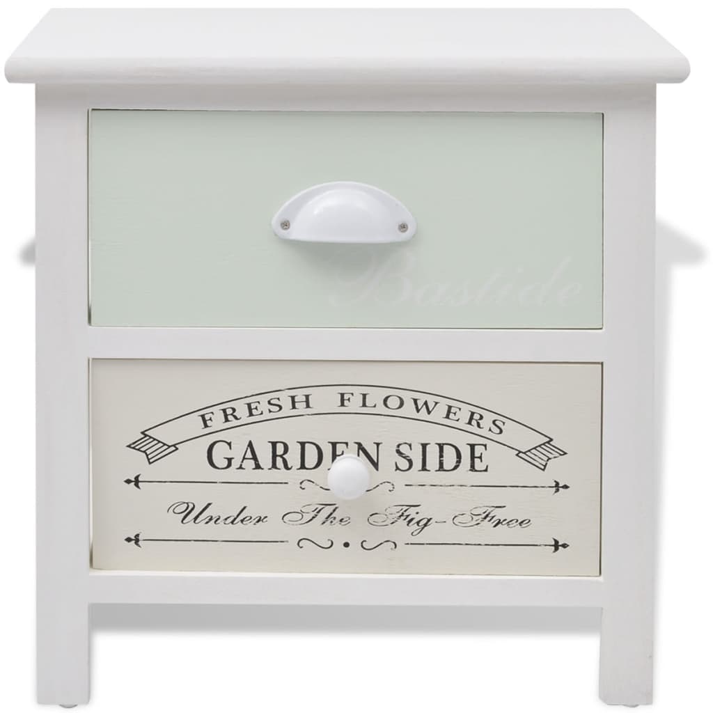 French Bedside Cabinets 2 pcs Wood