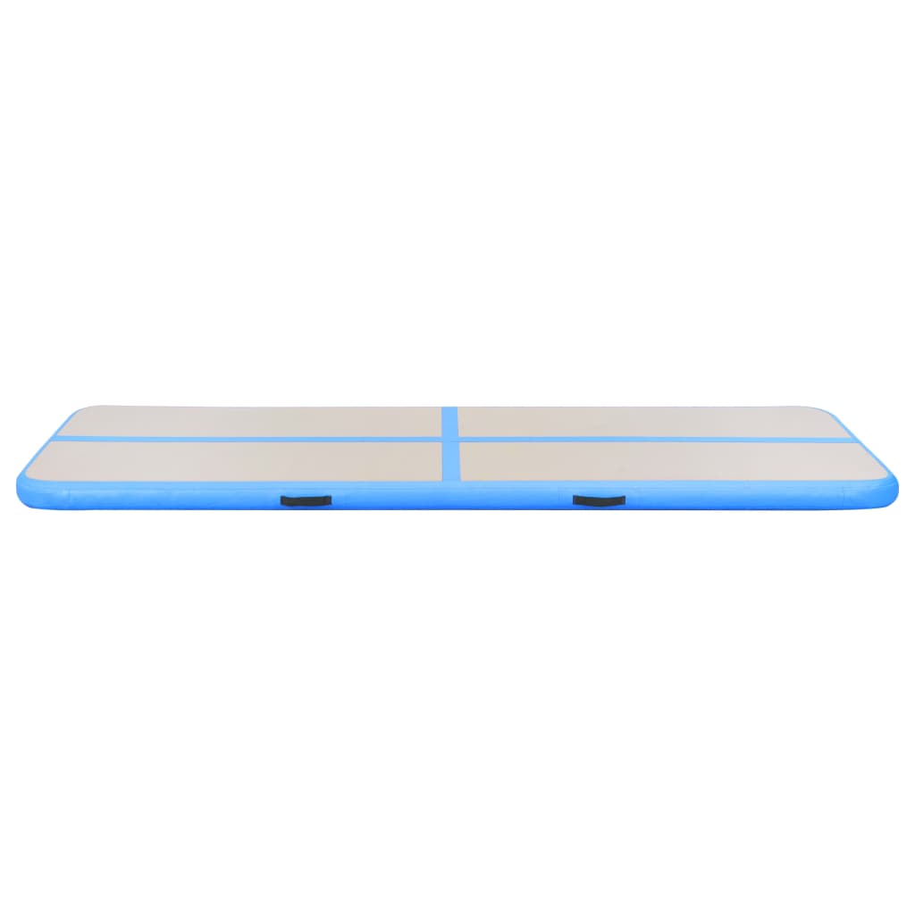 Inflatable Gymnastics Mat with Pump 300x100x10 cm PVC Blue