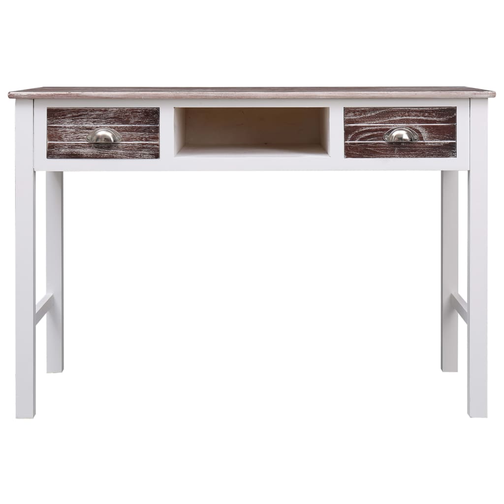 Writing Desk Brown 110x45x76 cm Wood
