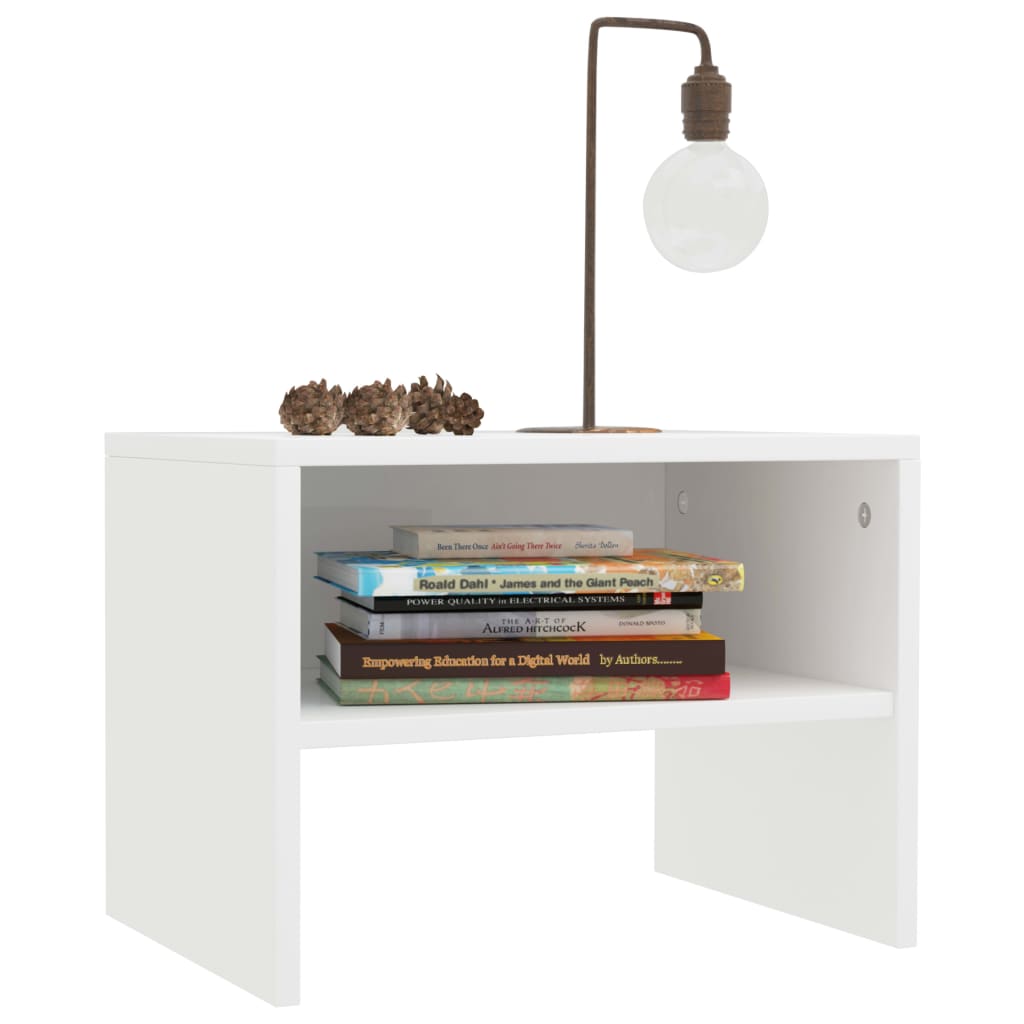 Bedside Cabinets 2 pcs White 40x30x30 cm Engineered Wood