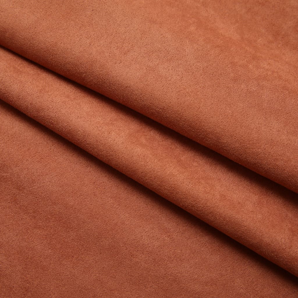 Blackout Curtains with Hooks 2 pcs Rust 140x175 cm