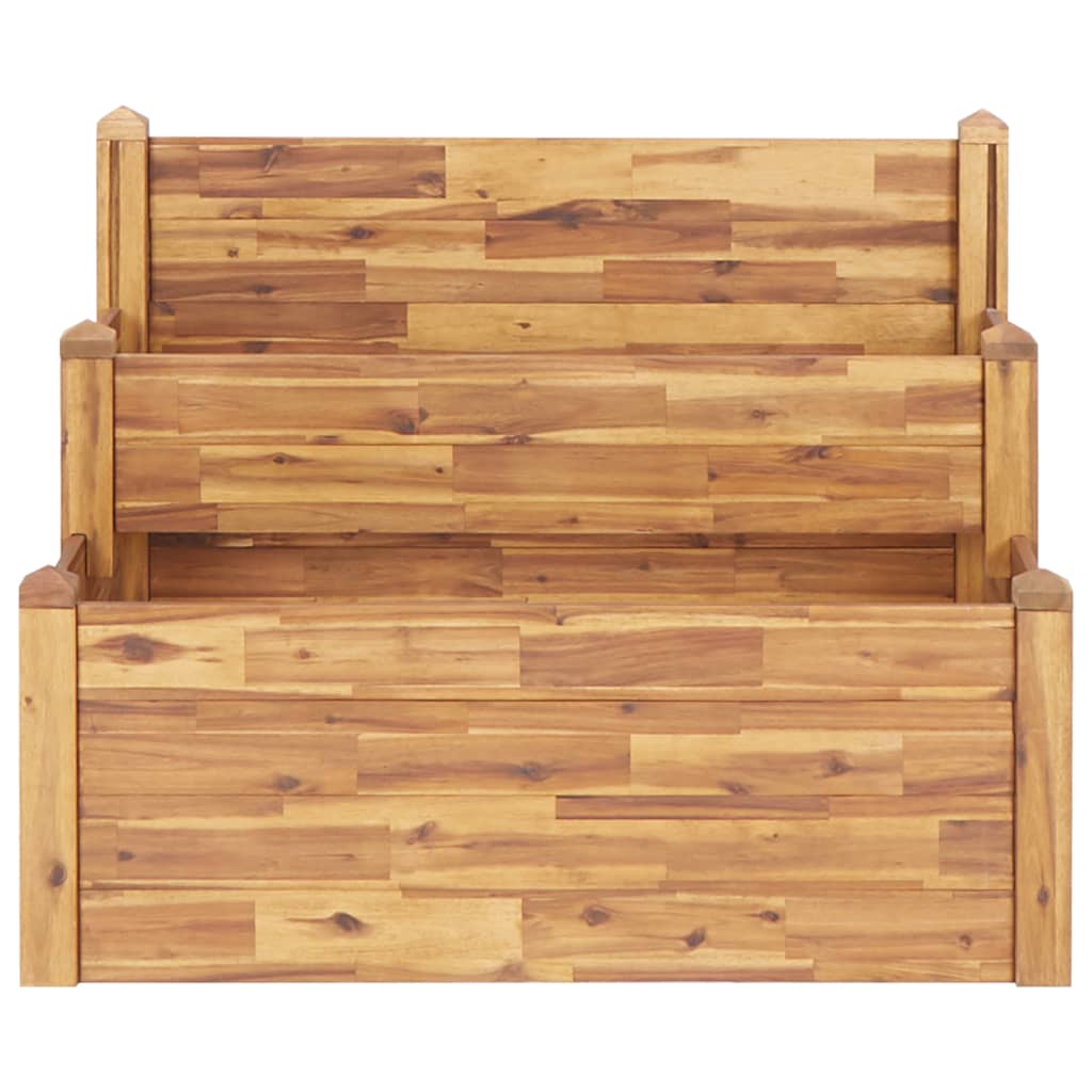2-Tier Garden Planter 110x75x84 cm Solid Acacia Wood