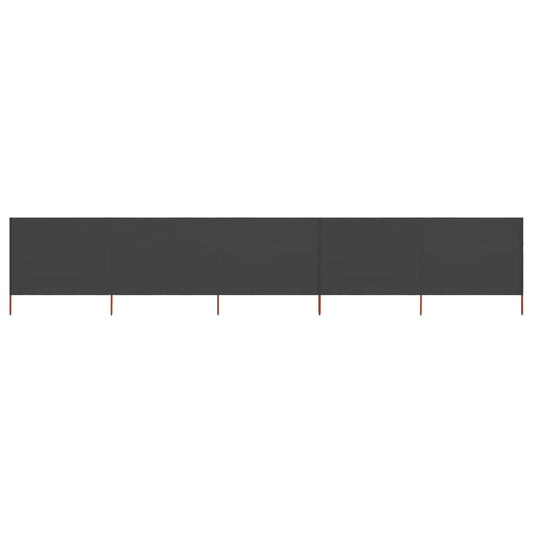 5-panel Wind Screen Fabric 600x160 cm Anthracite