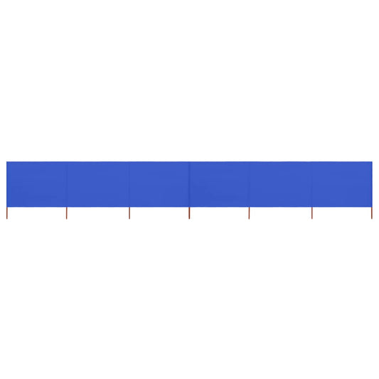6-panel Wind Screen Fabric 800x80 cm Azure Blue