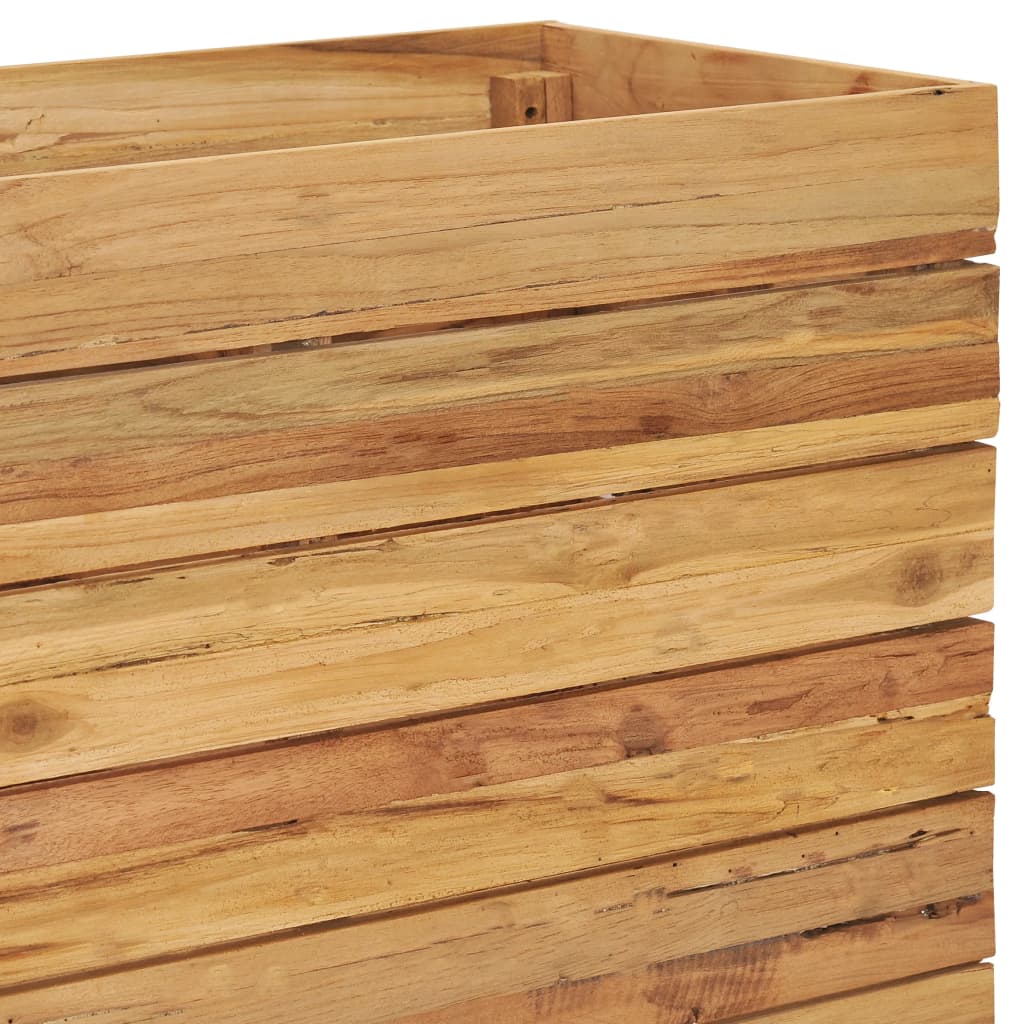 Raised Bed 150x40x55 cm Recycled Teak Wood and Steel