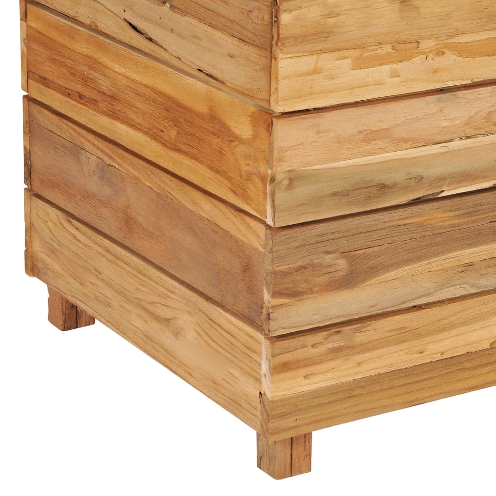Raised Bed 150x40x55 cm Recycled Teak Wood and Steel