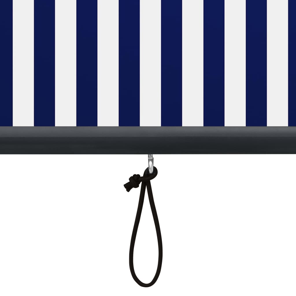 Outdoor Roller Blind 60x250 cm Blue and White