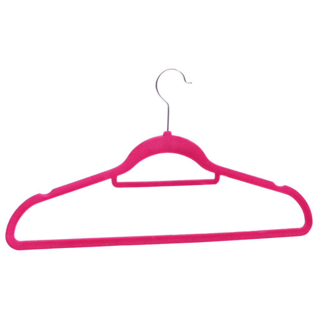 50 pcs Clothes Hanger Set Anti-slip Pink Velvet
