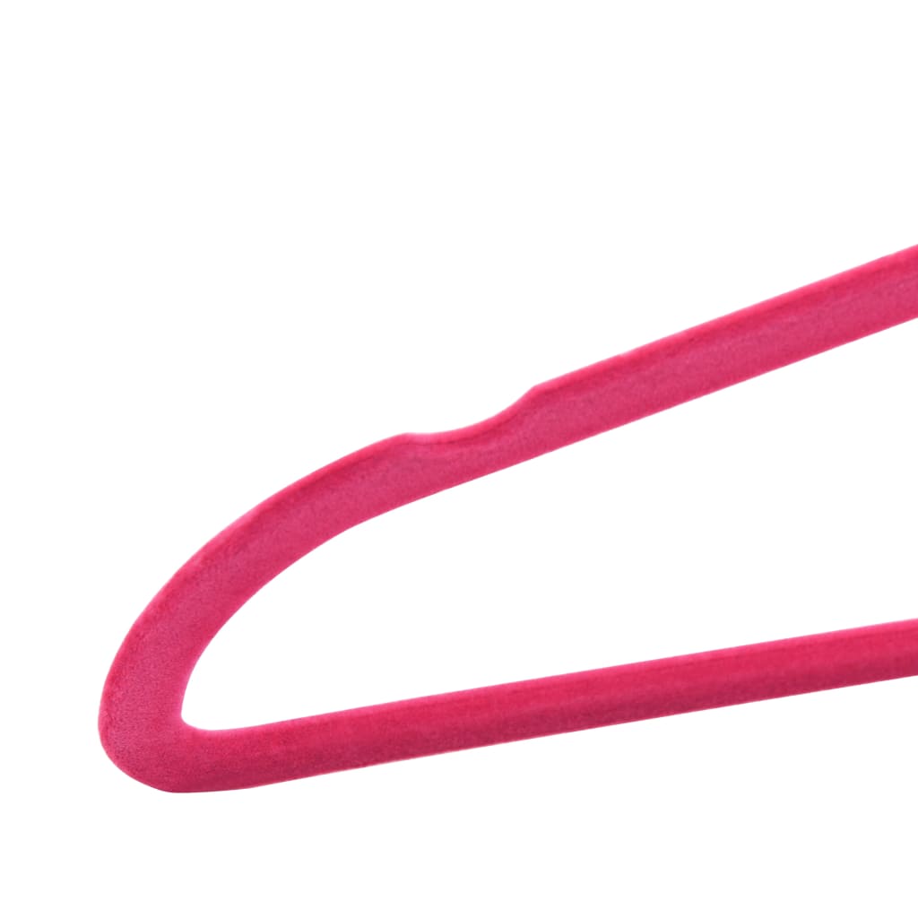 50 pcs Clothes Hanger Set Anti-slip Pink Velvet