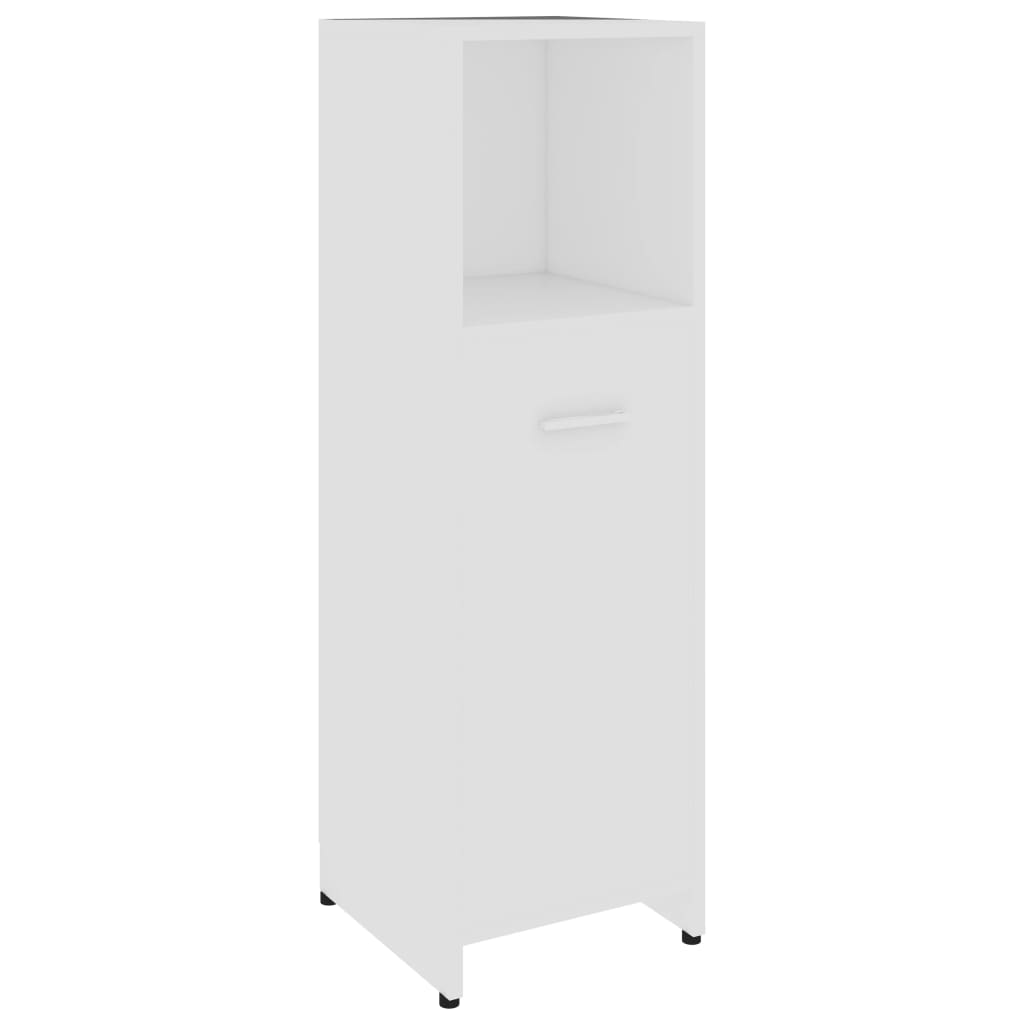 Bathroom Cabinet White 30x30x95 cm Engineered Wood