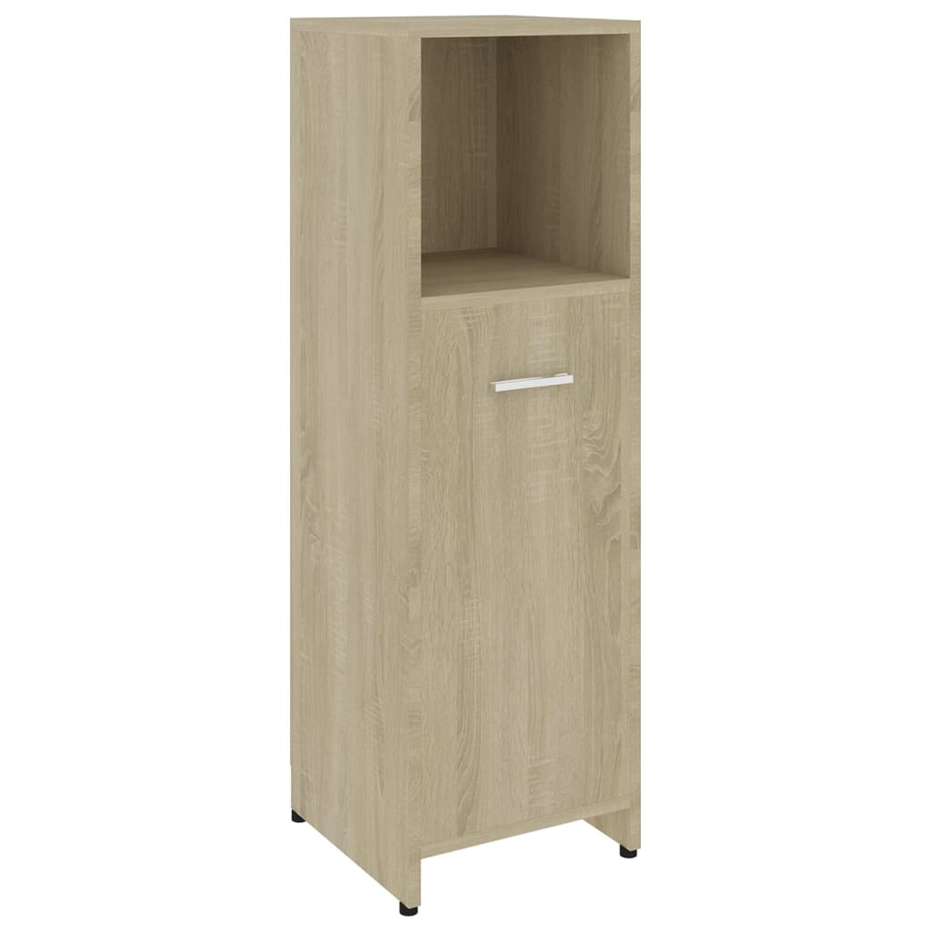Bathroom Cabinet Sonoma Oak 30x30x95 cm Engineered Wood