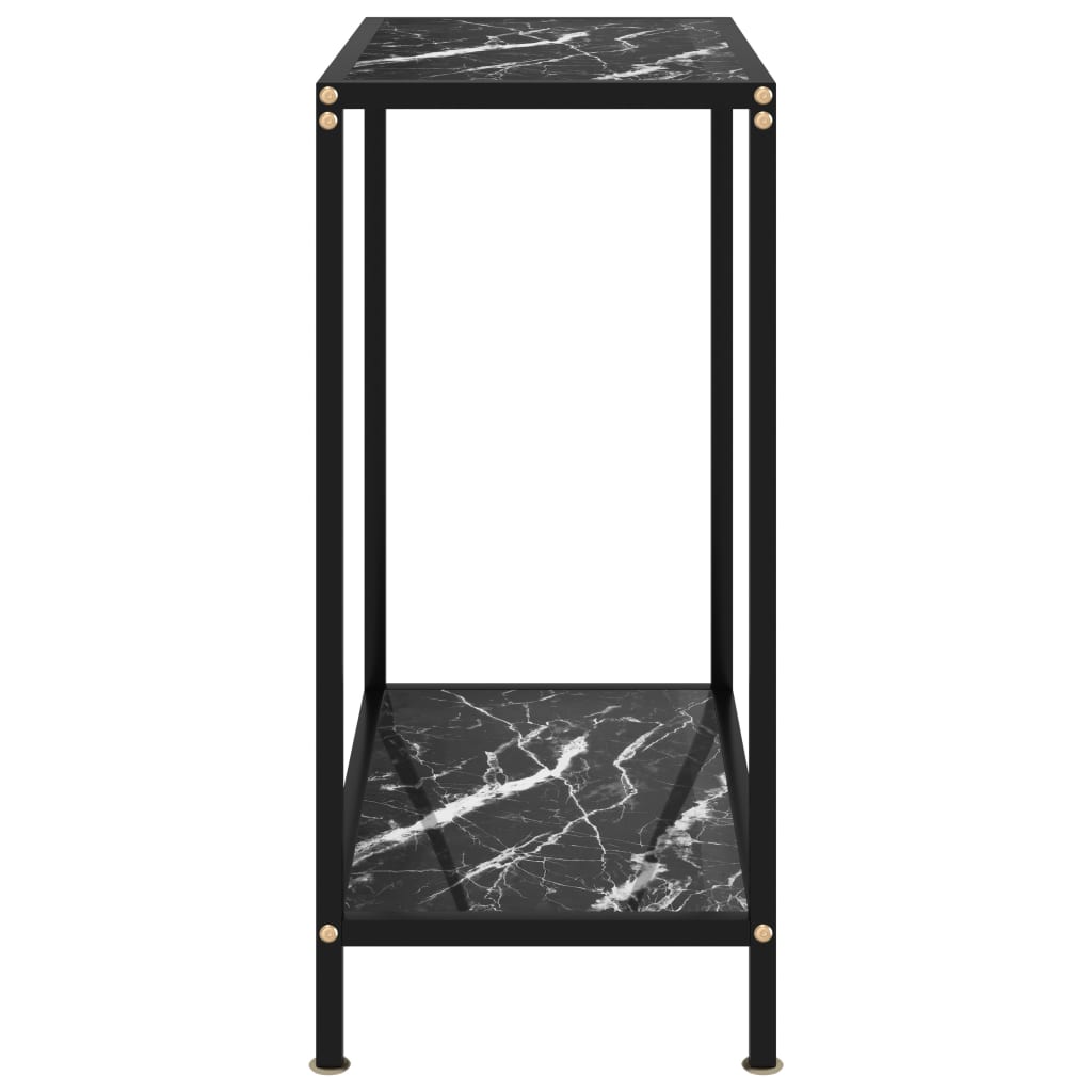 Console Table Black 60x35x75 cm Tempered Glass