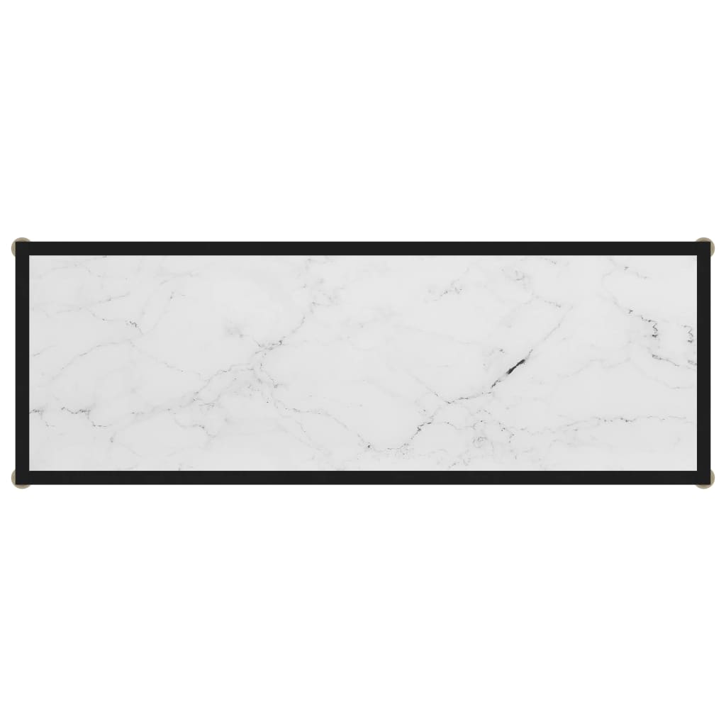 Console Table White 100x35x75 cm Tempered Glass