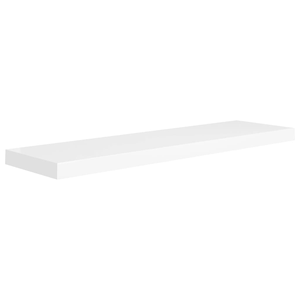 Floating Wall Shelf White 90x23.5x3.8 cm MDF