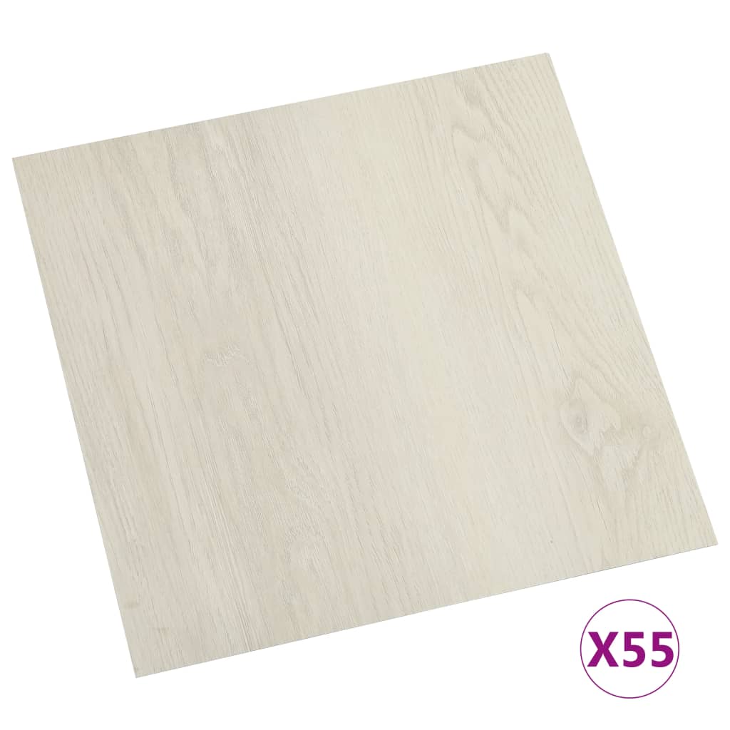 Self-adhesive Flooring Planks 55 pcs PVC 5.11 m² Beige