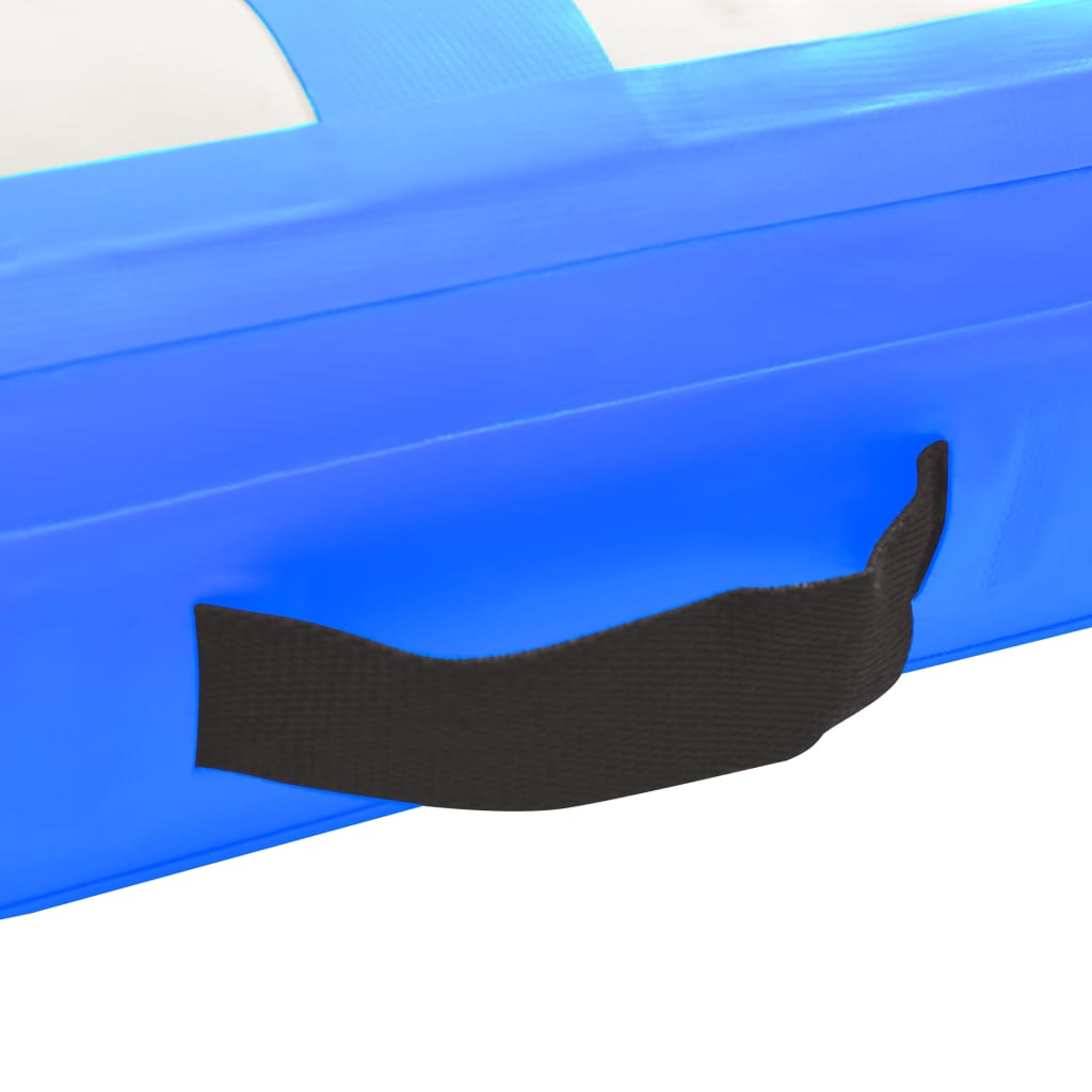 Inflatable Gymnastics Mat with Pump 300x100x15 cm PVC Blue