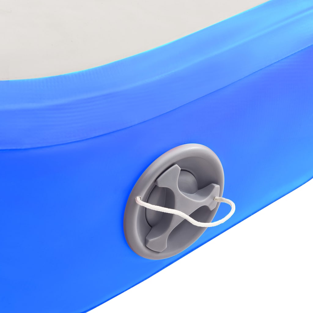 Inflatable Gymnastics Mat with Pump 300x100x15 cm PVC Blue