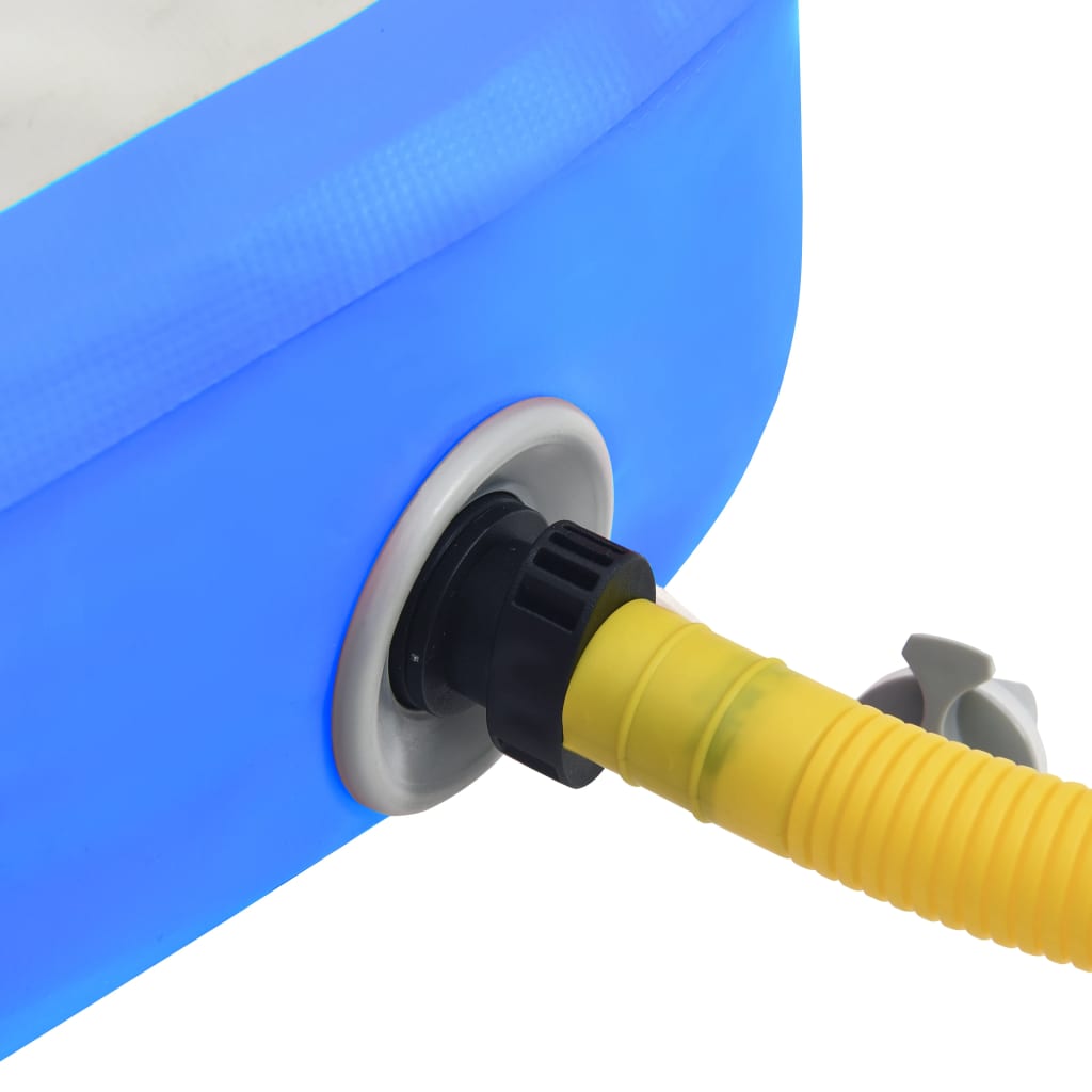 Inflatable Gymnastics Mat with Pump 300x100x15 cm PVC Blue