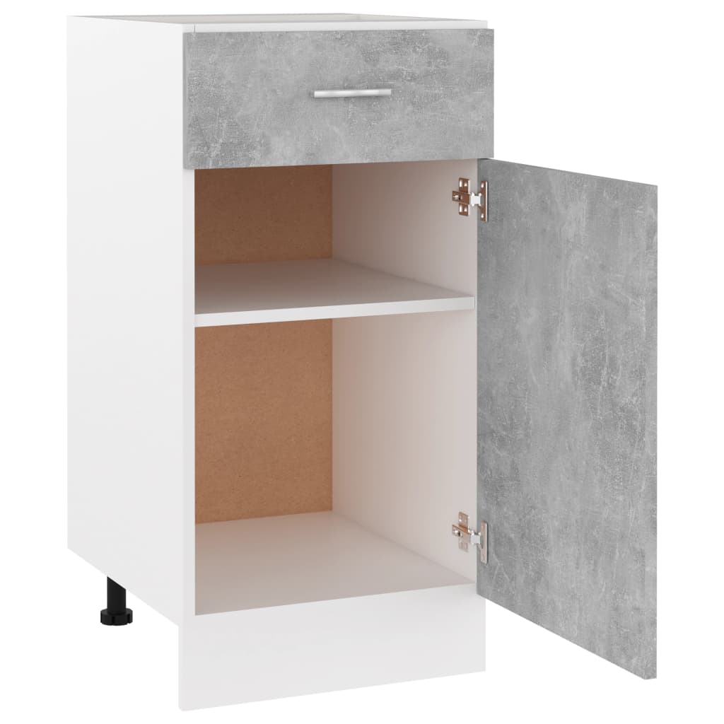 Drawer Bottom Cabinet Concrete Grey 40x46x81.5 cm Engineered Wood