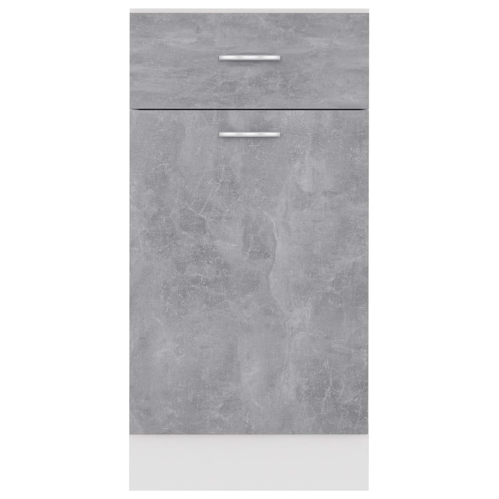 Drawer Bottom Cabinet Concrete Grey 40x46x81.5 cm Engineered Wood