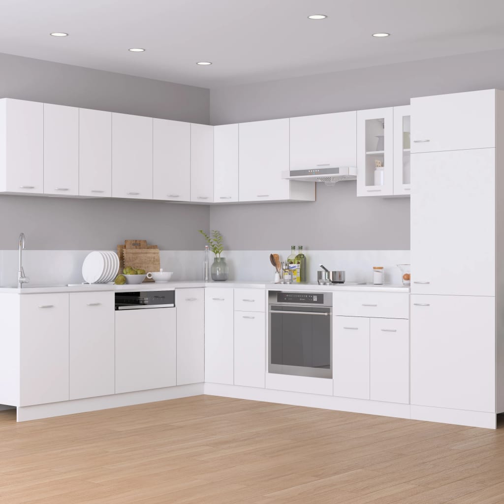 Hanging Glass Cabinet Lyon White 60x31x60 cm Engineered Wood