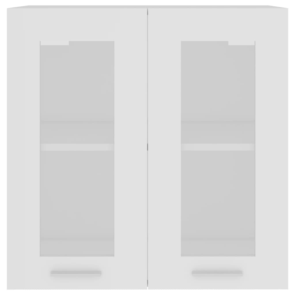 Hanging Glass Cabinet Lyon White 60x31x60 cm Engineered Wood