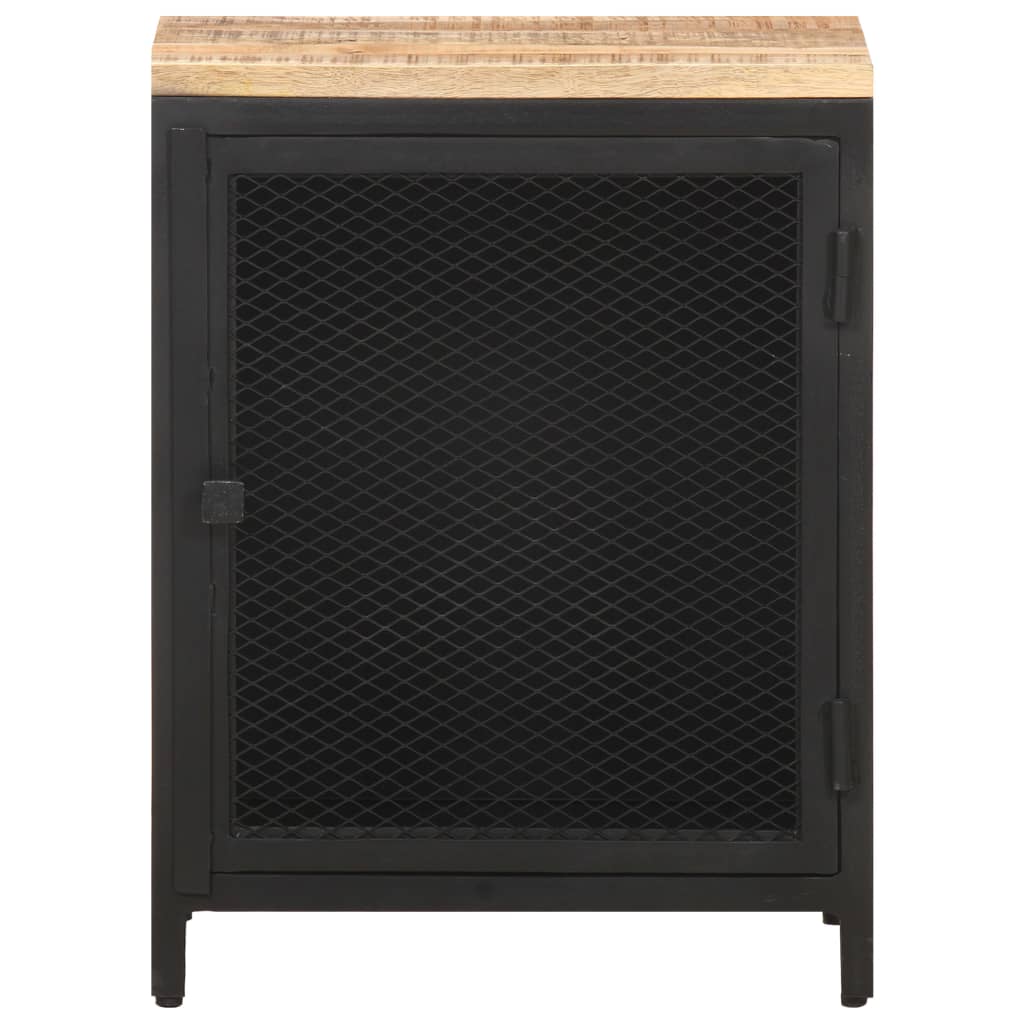 Bedside Cabinet 40x30x53 cm Solid Rough Mango Wood