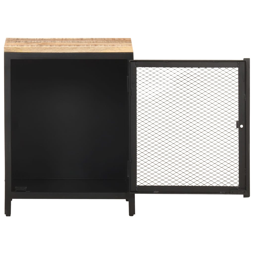 Bedside Cabinet 40x30x53 cm Solid Rough Mango Wood