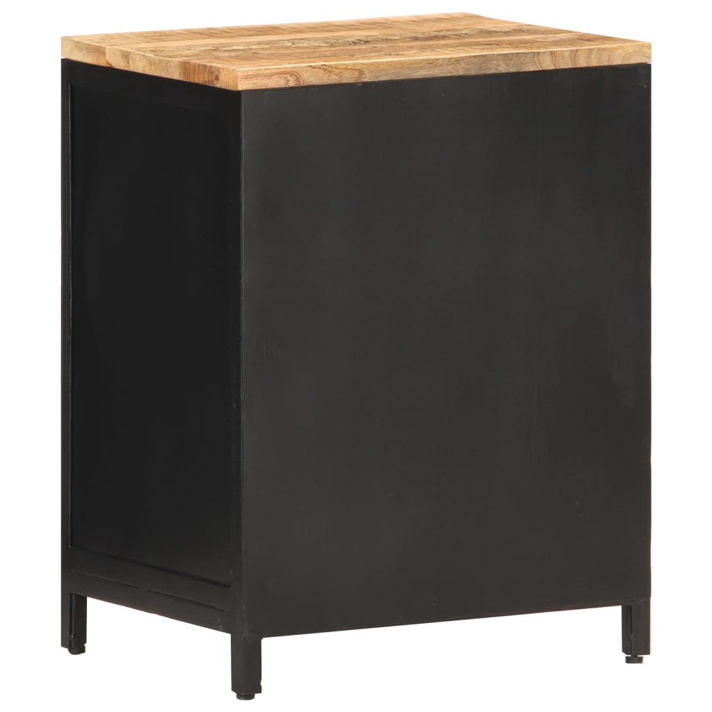 Bedside Cabinet 40x30x53 cm Solid Rough Mango Wood