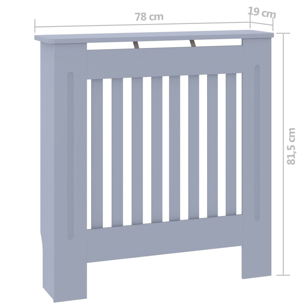 MDF Radiator Cover Grey 78 cm